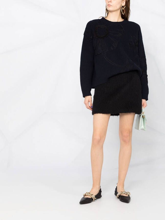 Valentino Garavani Trui met geborduurde bloemen Blauw