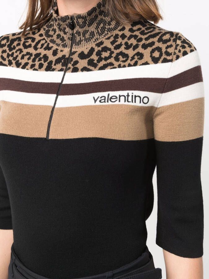 Valentino Garavani Trui met luipaardprint Zwart