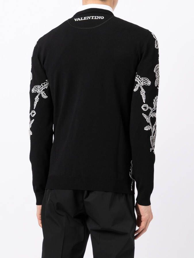 Valentino Garavani Trui met vlinderprint Zwart