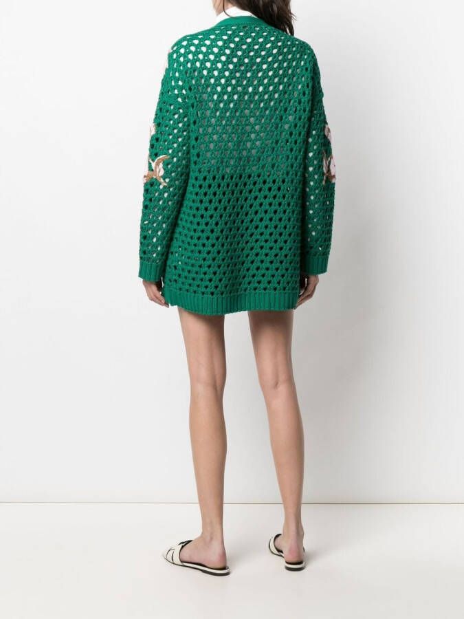 Valentino Garavani Vest met borduurwerk Groen