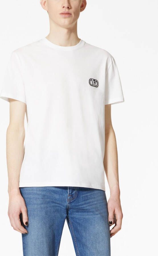 Valentino Garavani VLogo Signature katoenen T-shirt Wit