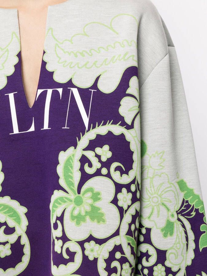 Valentino Garavani VLTN sweater met bloemenprint Paars