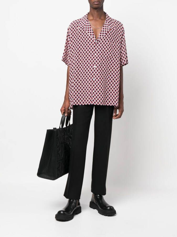 Valentino Garavani Zijden bowlingshirt Rood