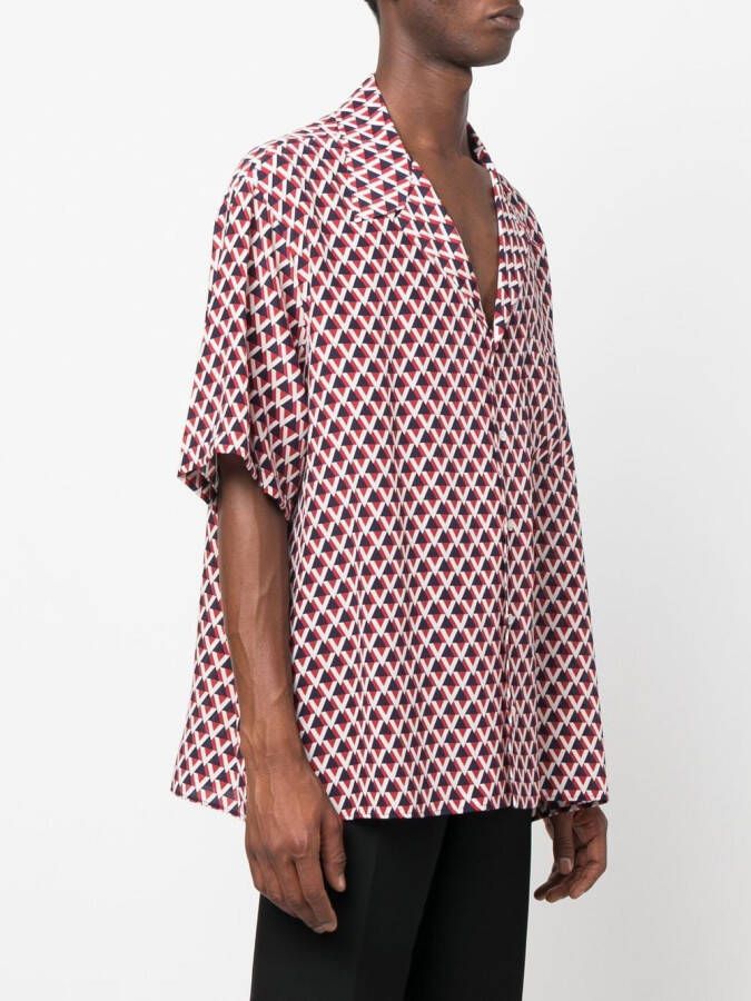 Valentino Garavani Zijden bowlingshirt Rood