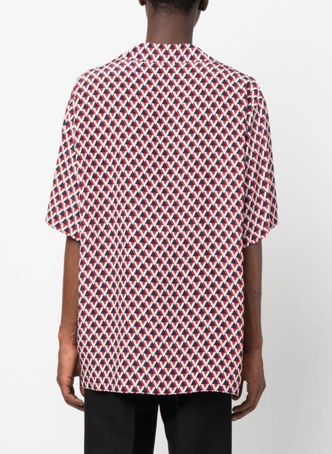 Valentino Garavani Zijden bowlingshirt Rood
