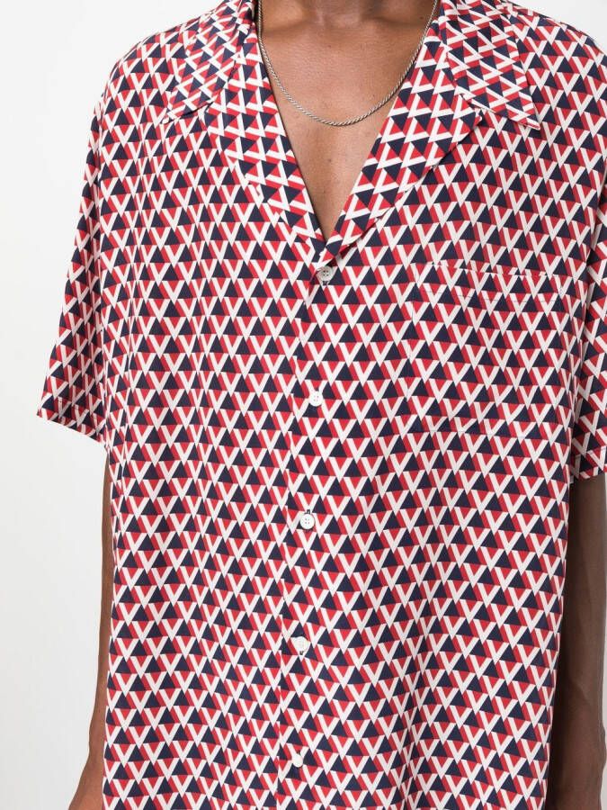 Valentino Garavani Zijden bowlingshirt Rood