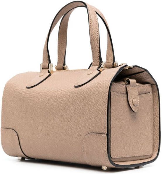Valextra Leren shopper Beige