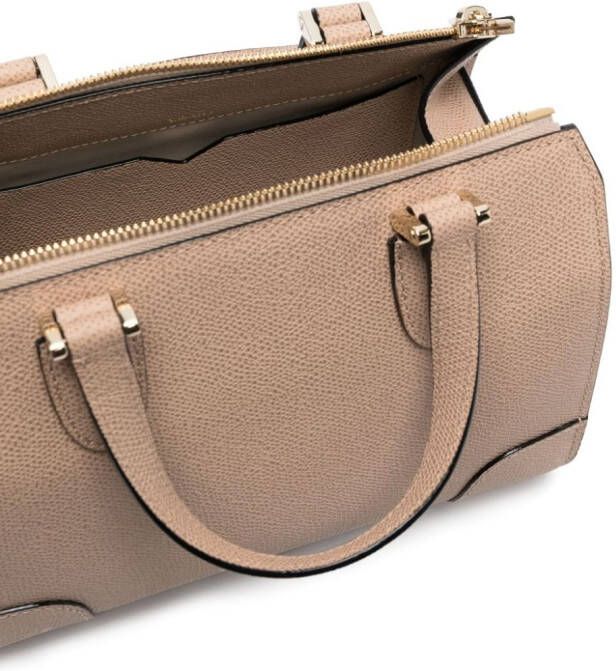 Valextra Leren shopper Beige
