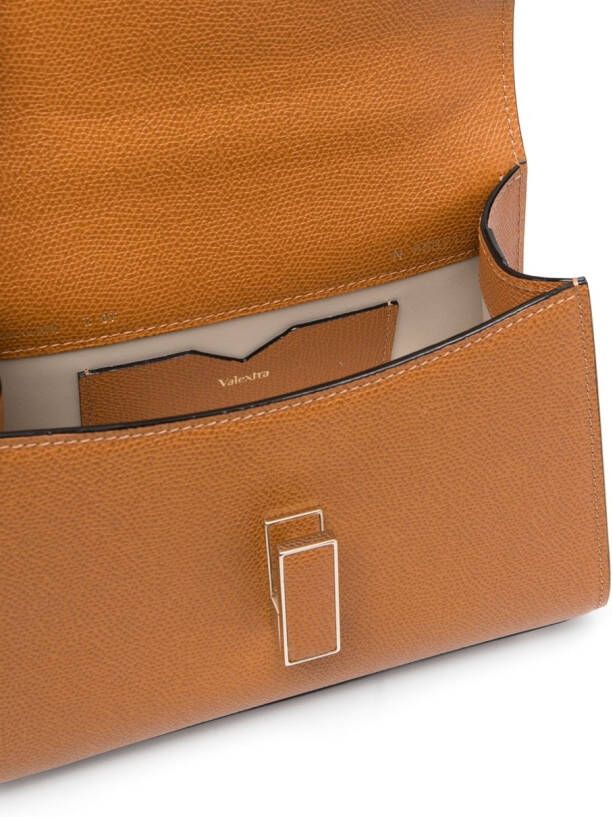 Valextra Iside leren crossbodytas Bruin