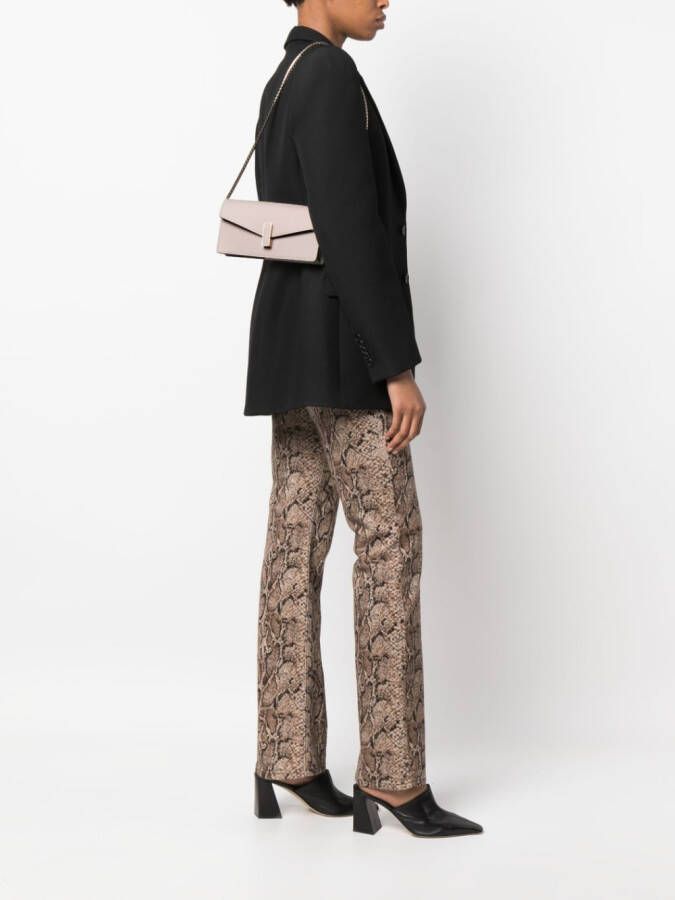Valextra Iside leren clutch Beige