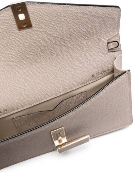 Valextra Iside leren clutch Beige
