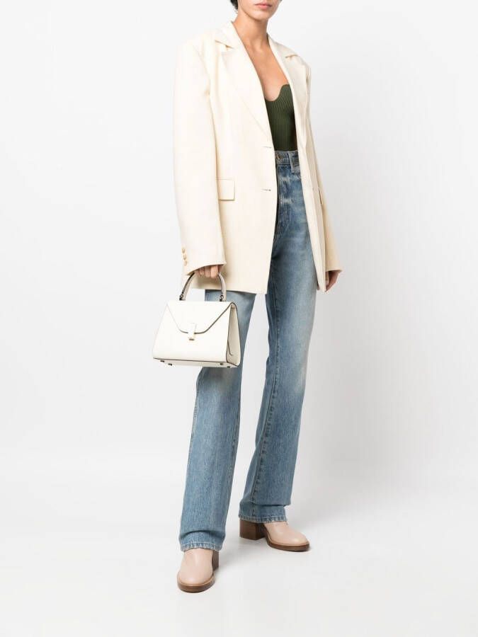 Valextra Leren shopper Wit