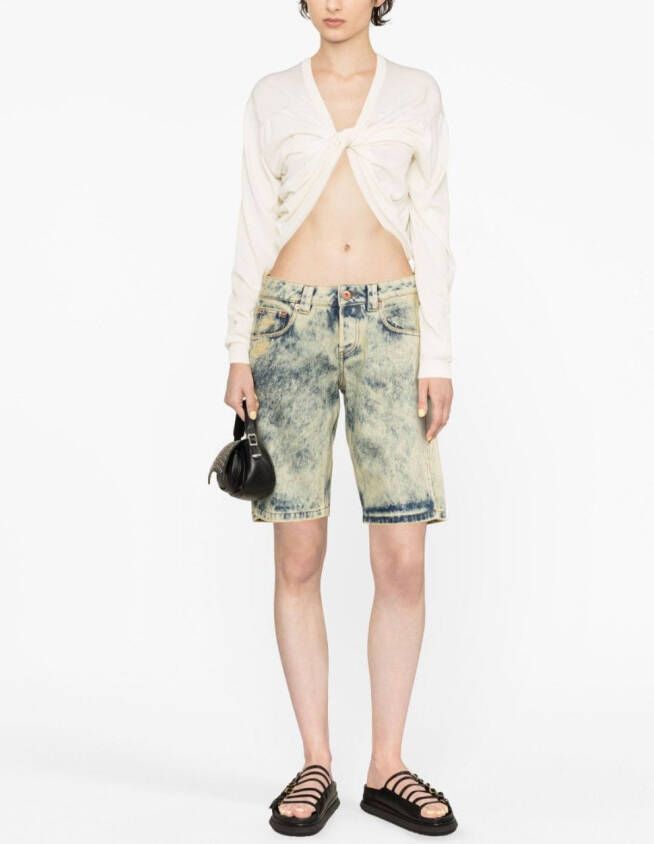 Vaquera Shorts met logopatch Blauw