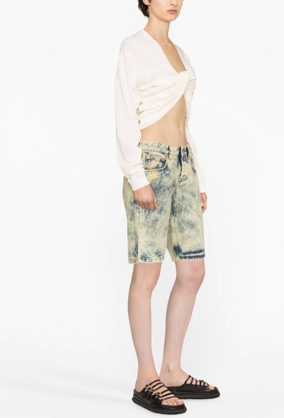 Vaquera Shorts met logopatch Blauw