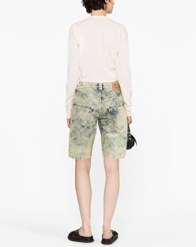 Vaquera Shorts met logopatch Blauw