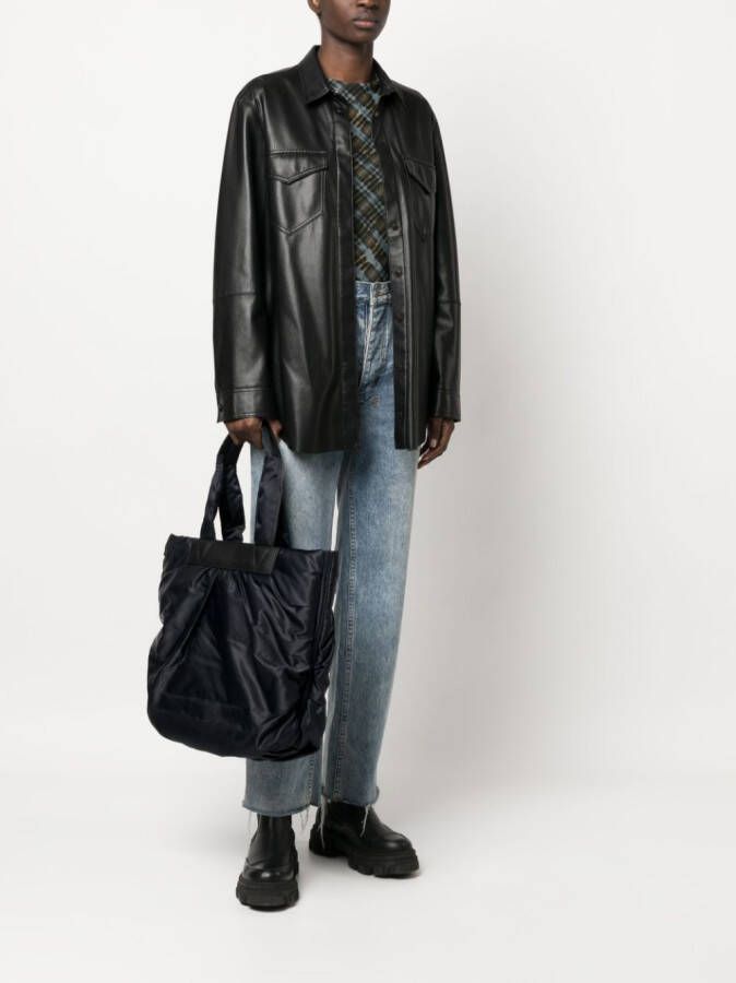 VeeCollective Caba shopper van imitatieleer Blauw