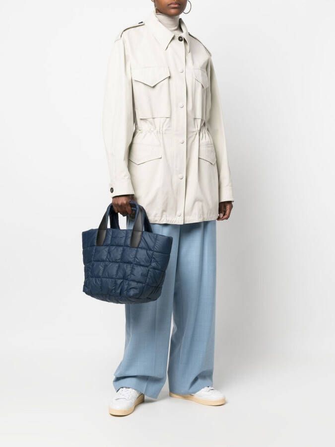 VeeCollective Gewatteerde shopper Blauw