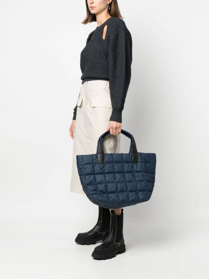 VeeCollective Gewatteerde shopper Blauw