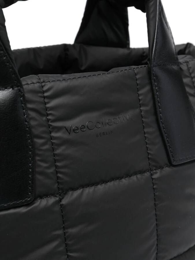 VeeCollective Gewatteerde shopper Zwart