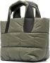 VeeCollective Gewatteerde shopper met logoprint Groen - Thumbnail 3