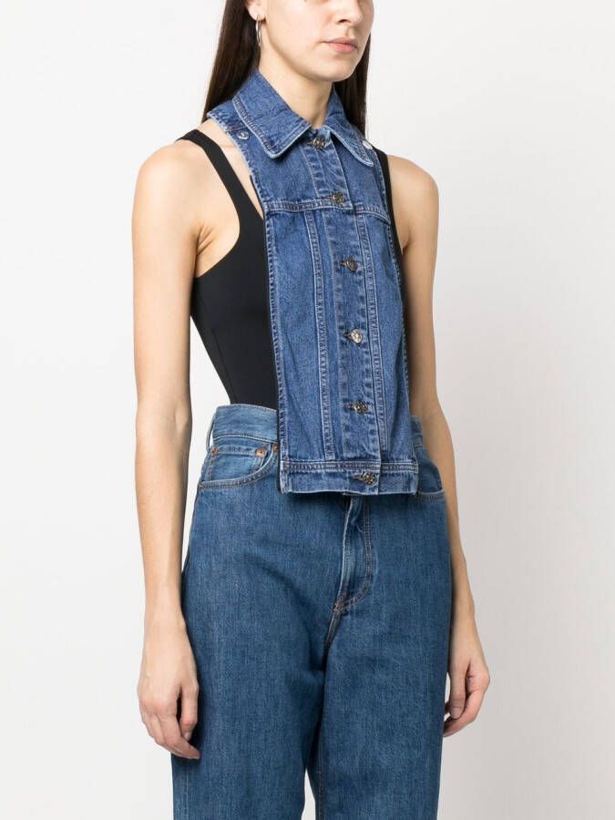 Veronica Beard Denim gilet Blauw