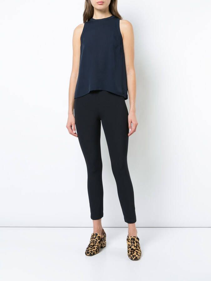 Veronica Beard rits cropped broek Blauw