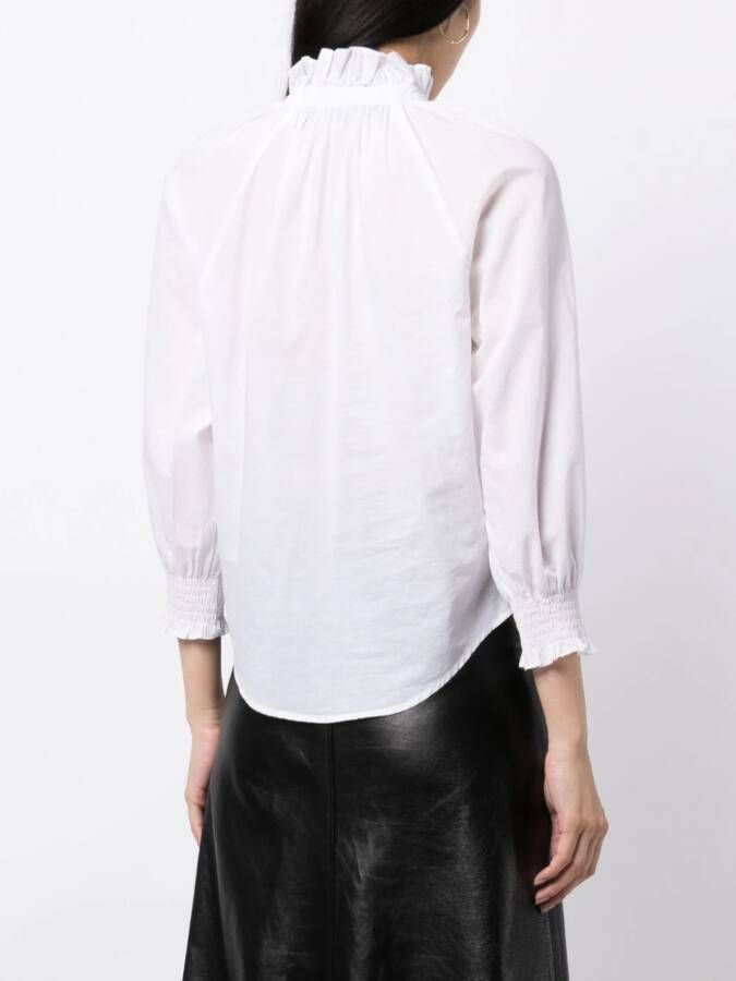 Veronica Beard Blouse met ruches Wit