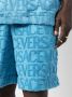 Versace Allover badstof shorts Blauw - Thumbnail 5