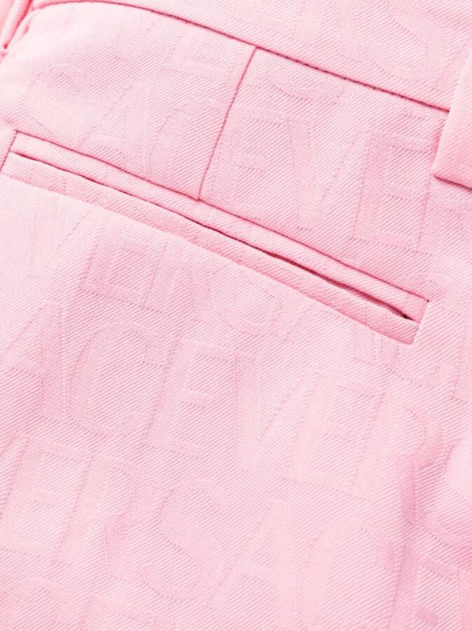 Versace Allover broek met jacquard Roze