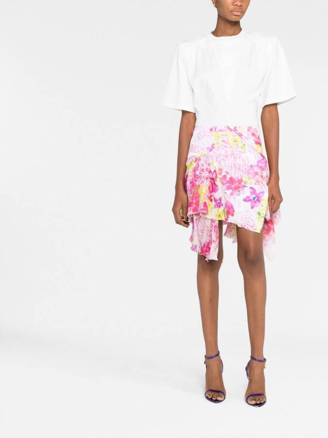 Versace Asymmetrische rok Roze
