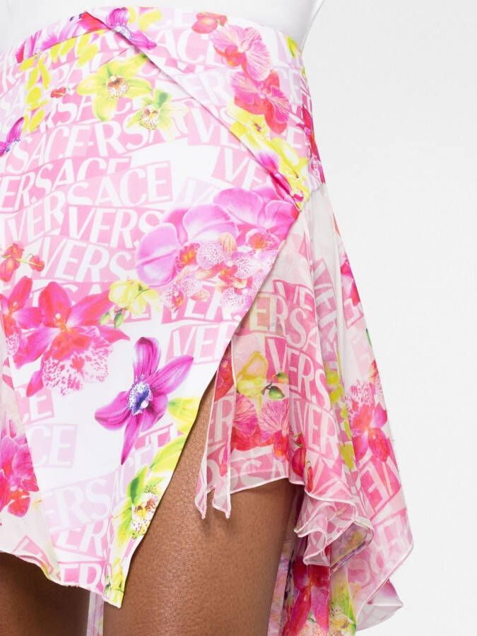 Versace Asymmetrische rok Roze