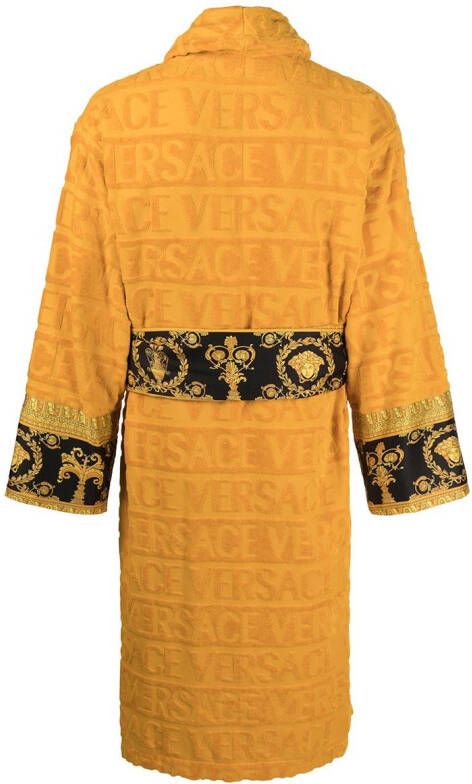 Versace Badjas met tekst Geel