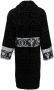 Versace Katoenen badjas met tekst Zwart - Thumbnail 2