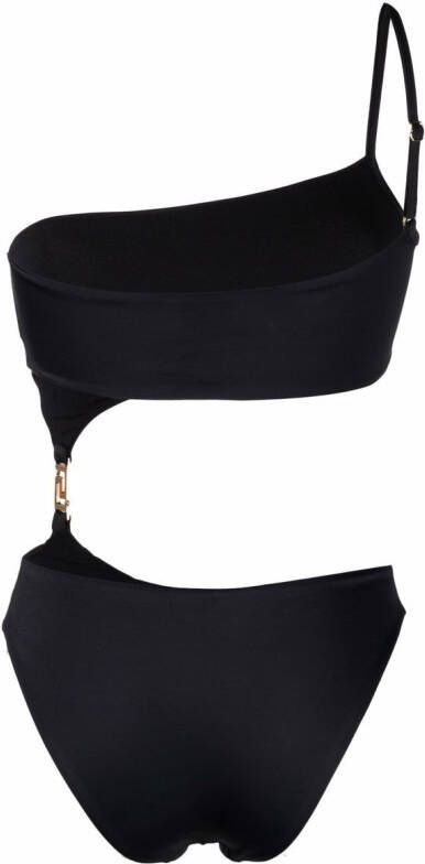 Versace Badpak met Greca print Zwart
