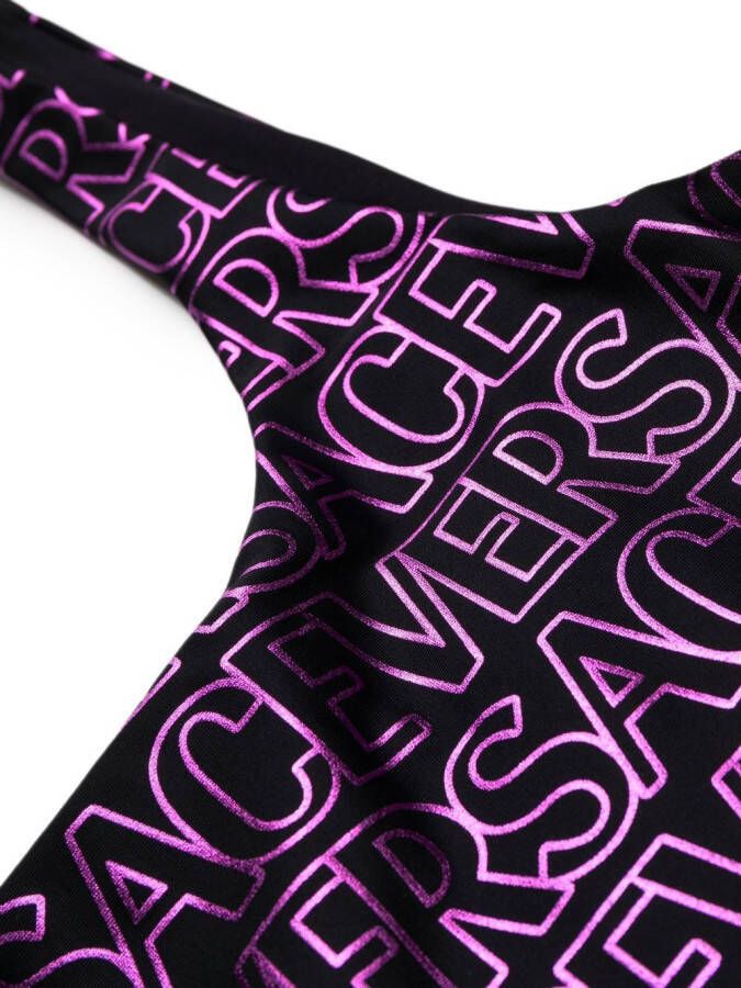 Versace Badpak met logoprint Zwart