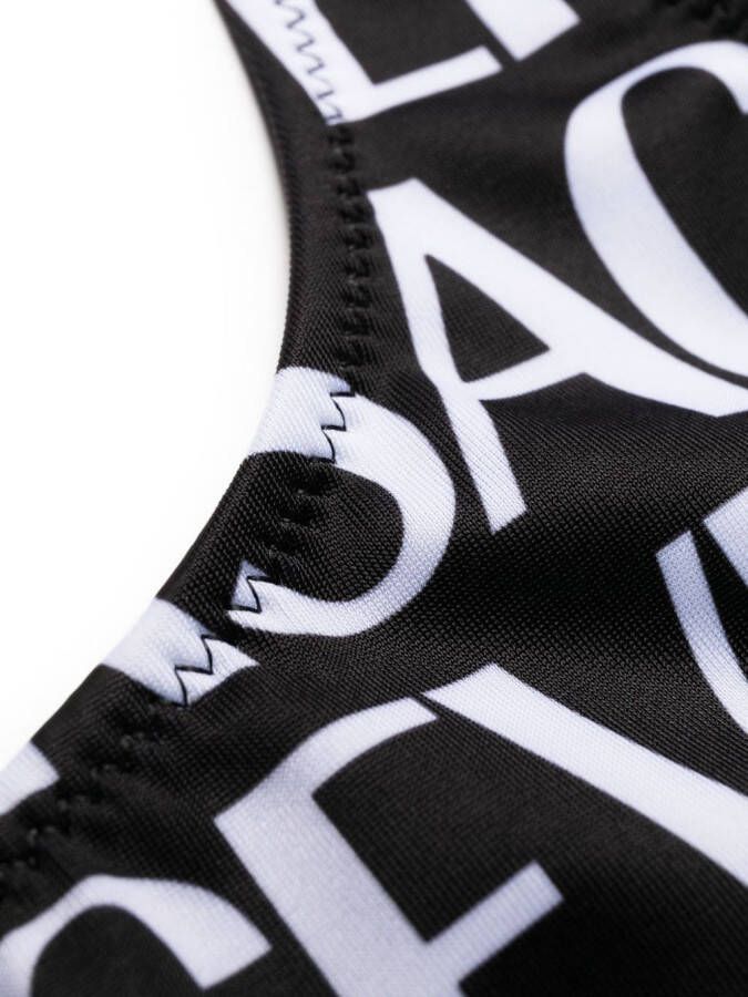 Versace Badpak met logoprint Zwart