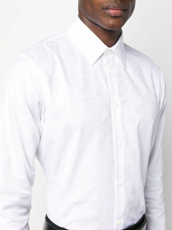 Versace T-shirt met jacquard Wit