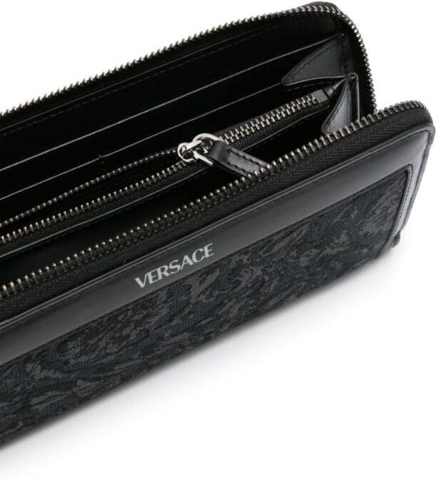 Versace Barocco portemonnee met jacquard Zwart