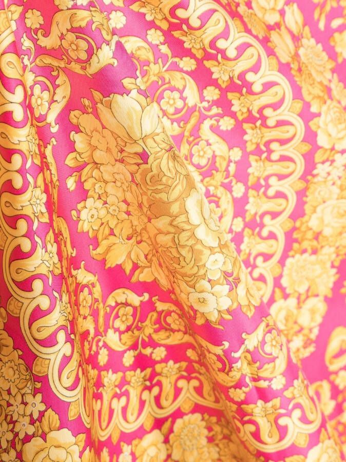 Versace Sjaal met Barocco-print Roze
