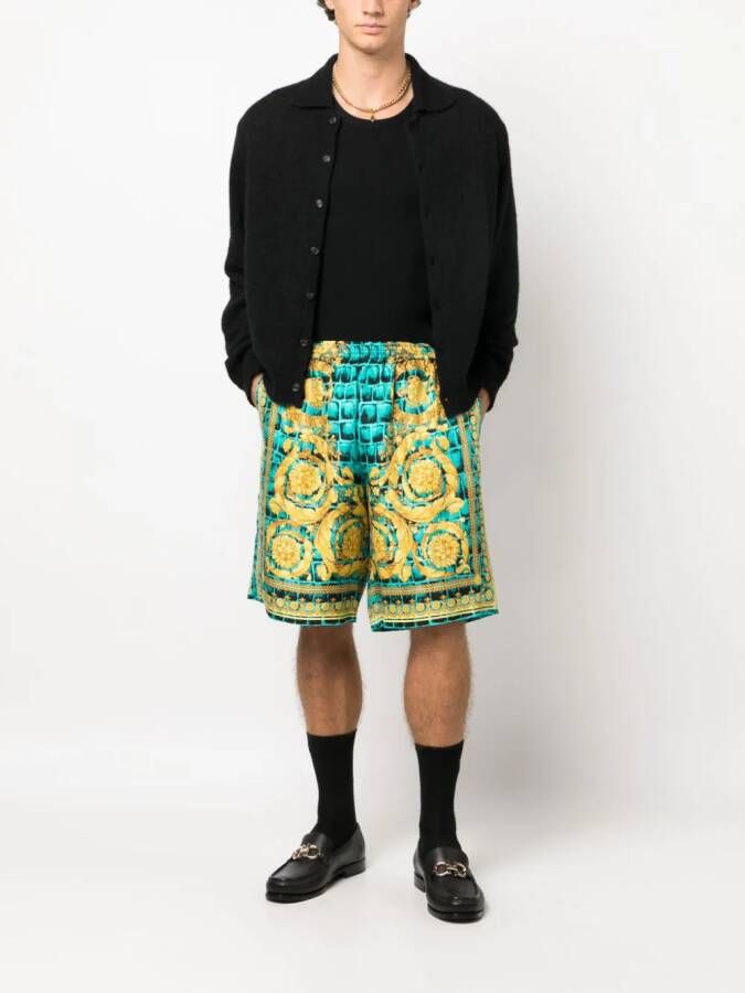 Versace Zijden shorts Zwart