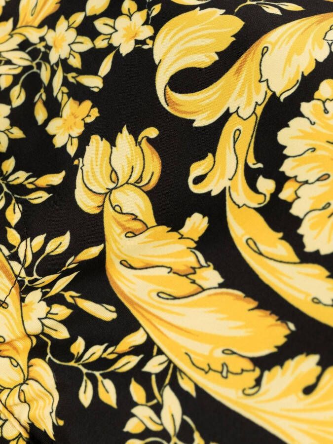 Versace Zwembroek met barokprint Zwart