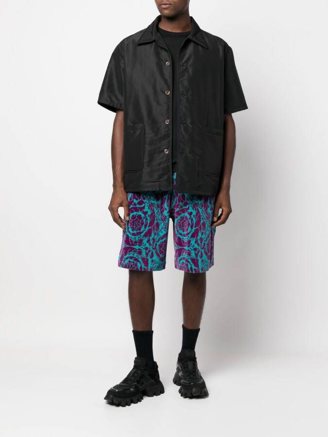 Versace Bermuda shorts met abstract patroon Blauw