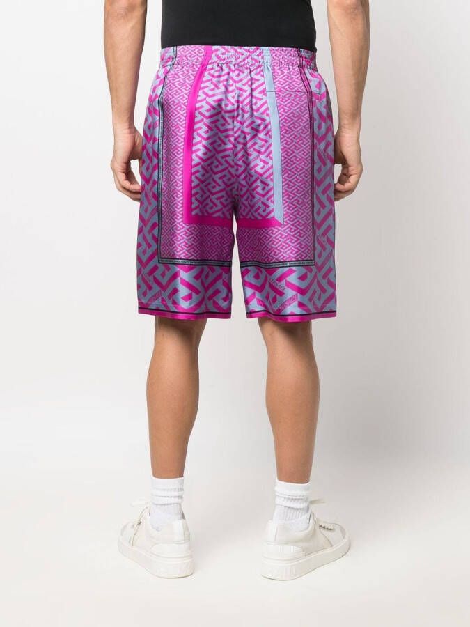 Versace Bermuda shorts met print Roze