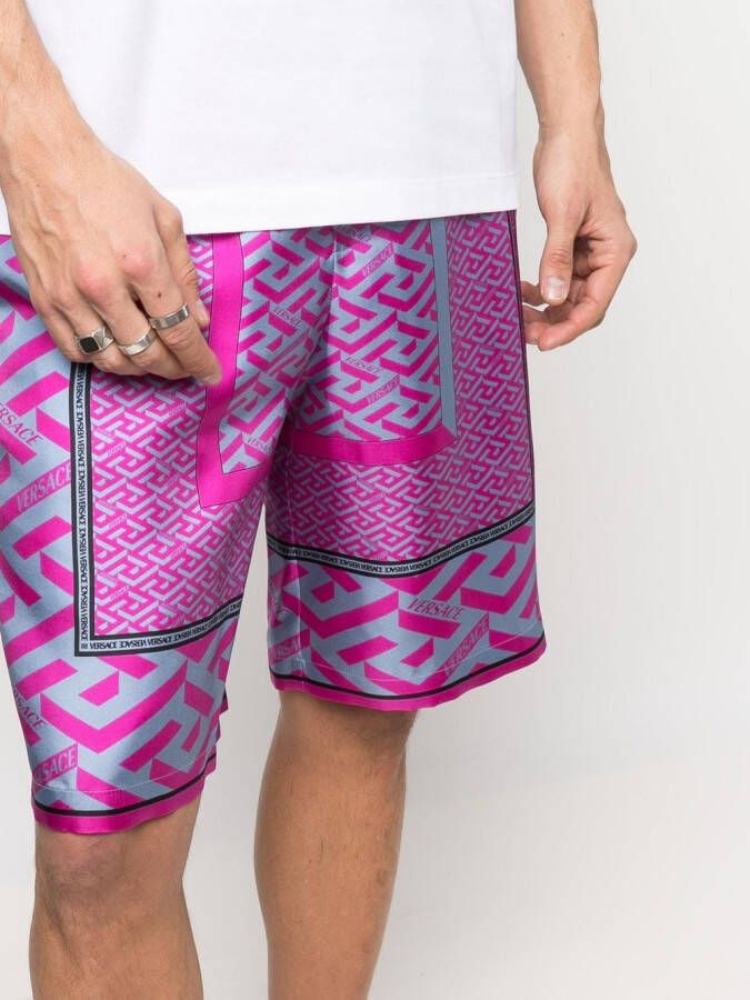 Versace Bermuda shorts met print Roze