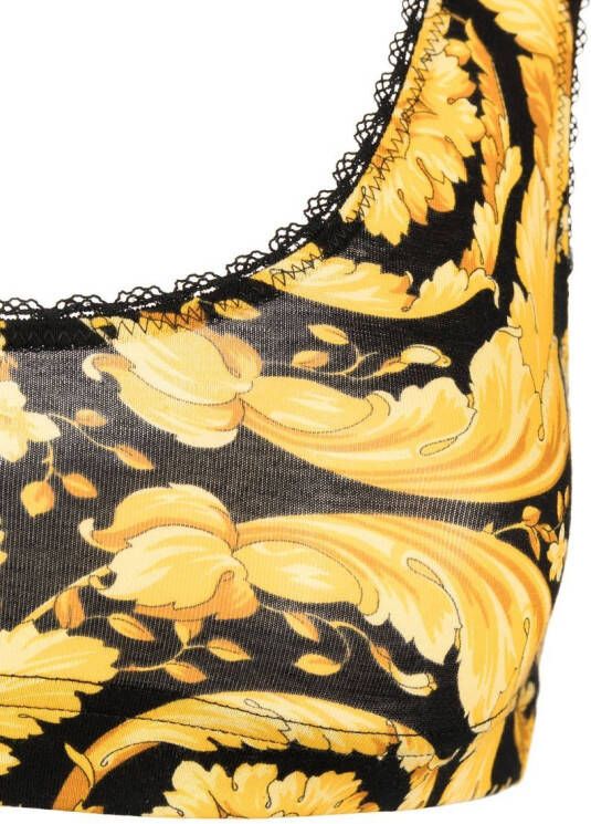 Versace Bh met Barocco print Zwart