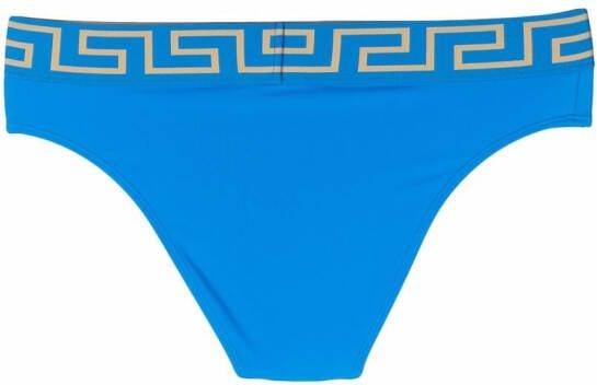 Versace Bikinislip met Greca-print Blauw