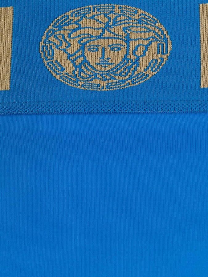 Versace Bikinislip met Greca-print Blauw