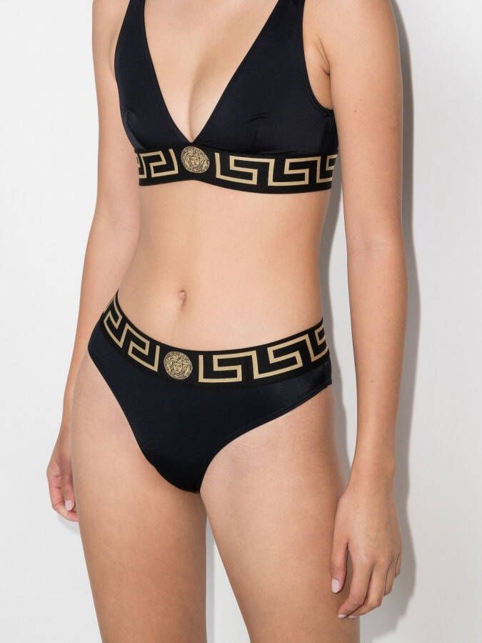 Versace Bikinislip met Greca print Zwart