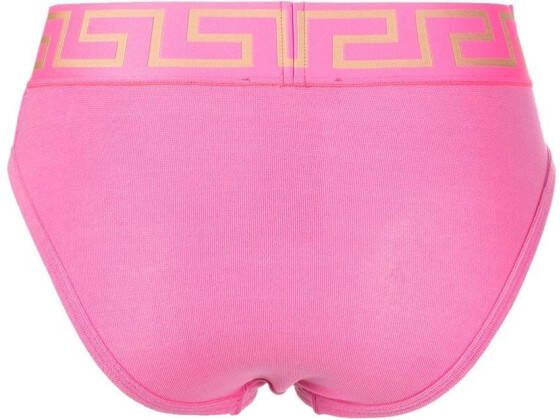 Versace Bikinislip met logoband Roze