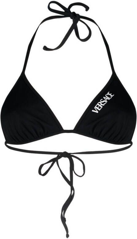 Versace Bikinitop met barokprint Zwart